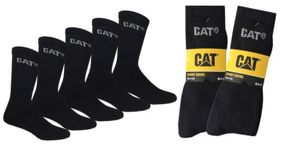  Cat 5 paketa sportskih čarapa, muške, crne, 41/45   