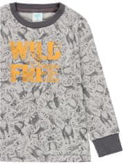 Boboli pidžama za dječake Šumske životinje, pamučna, siva, 128 (935096)