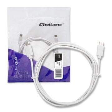 Qoltec Qoltec kabel USB 2.0 tip C męski, 1,4 m, bijeli
