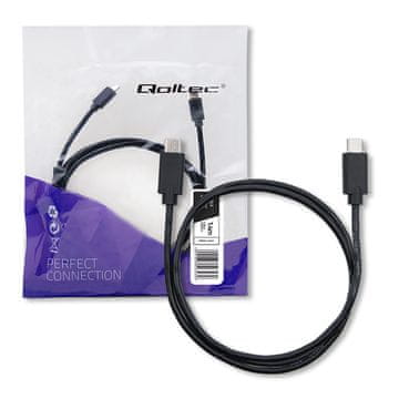 Qoltec Qoltec kabel USB 2.0 tip C muški | USB 2.0 tip C muški | 1.4 m | crni