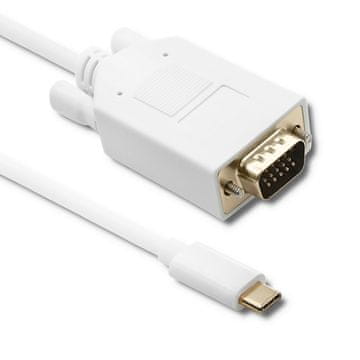 Qoltec Qoltec USB 3.0 kabel tip C muški/VGA muški | FULL HD | Alternativni način | 1m