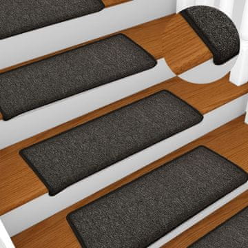 Vidaxl Prostirke za stepenice 15 kom 65x21x4 cm antracit pravokutne rubove