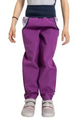 Unuo softshell hlače s flisom za djevojčice - Meadow, ljubičasta, 98/104
