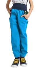 Unuo softshell hlače za dječake s flisom - Mačka Pas, plava, 98/104