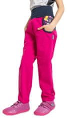 Unuo hlače za djevojčice Kolibri, softshell, bez podstave, ružičasta, 98/104