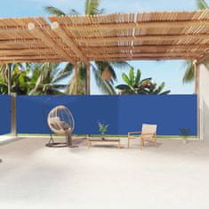 Vidaxl Uvlačiva bočna tenda plava 180 x 1200 cm