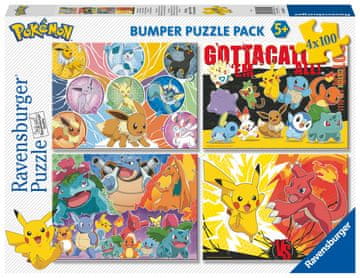 Ravensburger Pokémon slagalica 4x100 dijelova