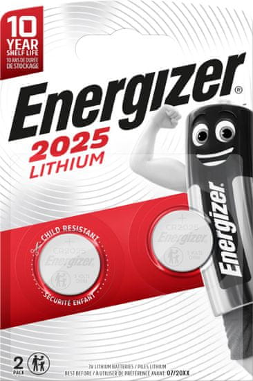 Energizer Lithium baterija CR2025, 2 komada