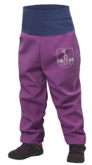 Unuo softshell hlače za djevojčice od flisa, ljubičasta, 80/86
