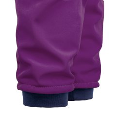 Unuo softshell hlače za djevojčice od flisa, ljubičasta, 80/86