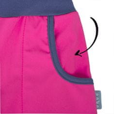 Unuo softshell hlače za djevojčice od flisa, ružičasta, 98-104
