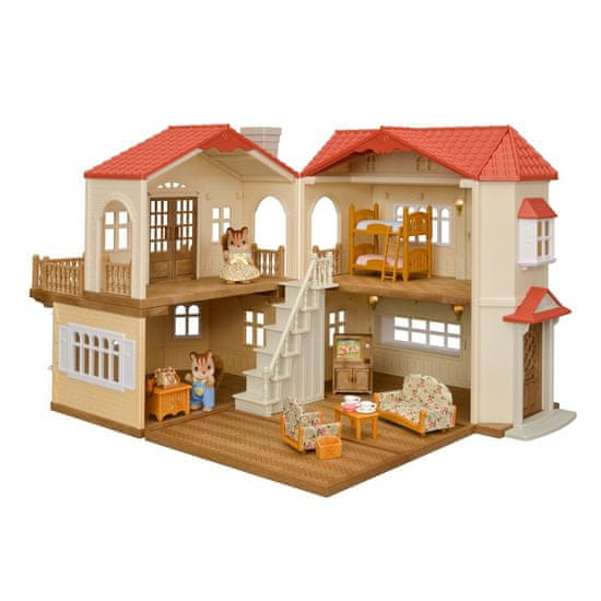 Sylvanian Families Poklon set - Kuća na kat s crvenim krovom C