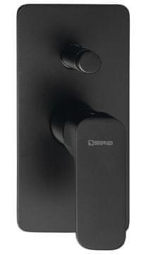 SAPHO SPY Podžbukna Tuš Miješalica, 2 Izvoda, Crna Mat