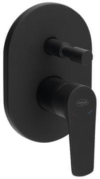 AQUALINE Ugradbena tuš miješalica LOTTA, 2 izlaza, crna mat završna obrada