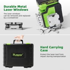 Huepar 10,8V univerzalna PRO 12 redova zelena laserska nivelira bluetooth