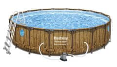 Bestway Nadzemni bazen Power Steel Wood Swim Vista 549 x 122 cm