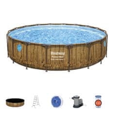 Bestway Nadzemni bazen Power Steel Wood Swim Vista 549 x 122 cm
