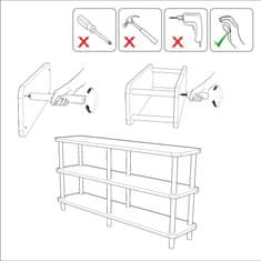 Woody Fashion Polica za knjige, Atlantski bor, Raca