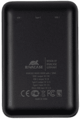 RivaCase VA2412 prijenosna baterija, 10000 mAh, crna (VA2412 BLACK)
