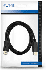 Ewent kabel DisplayPort 1.4, 8K 60Hz, 4K 240Hz, Shielded, 1m, crni (EC1405)