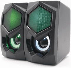 Ewent 2.0 zvučnici, 6W RMS, RGB, kontrola glasnoće, USB napajanje, crni (EW3524)