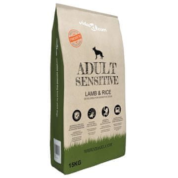 Vidaxl Premium suha hrana za pse Adult Sensitive Lamb & Rice 15 kg