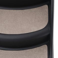 Vidaxl 3 sklopive stepenice za pse crne