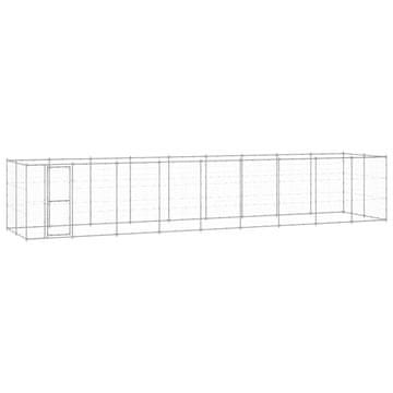 Vidaxl Vanjski kavez za pse od pocinčanog čelika 21,78 m²