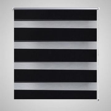 Vidaxl Zebra zavjesa 120 x 175 cm crna