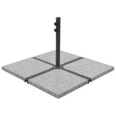 Vidaxl Granitni suncobran težine 25 kg kvadratni sivi