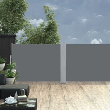 Vidaxl Rolo bočna tenda antracit 120 x 1000 cm