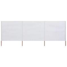 Vidaxl Zaštitna tkanina s 3 krila 400x80 cm pješčano bijela