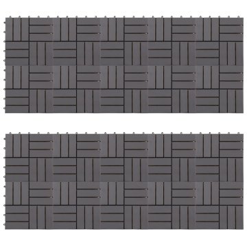 Vidaxl Pločice za trijem 20 kom sive 30 x 30 cm masivno bagremovo drvo