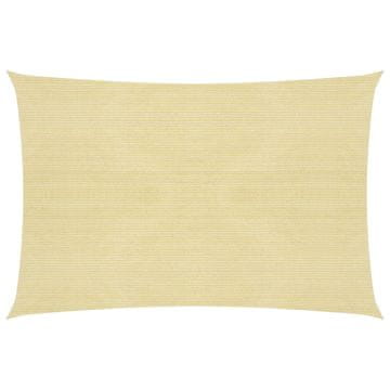 Vidaxl Jedro za sjenu, 160 g/m², bež, 5x6 m, HDPE