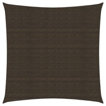 Vidaxl Jedro za sjenu, 160 g/m², Smeđa, 5x5 m, HDPE