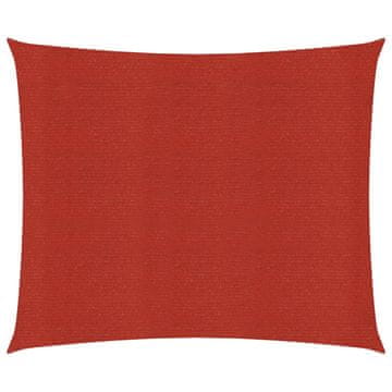 Vidaxl Jedro za zaštitu od sunca 160 g/m² crveno 4,5 x 4,5 m HDPE
