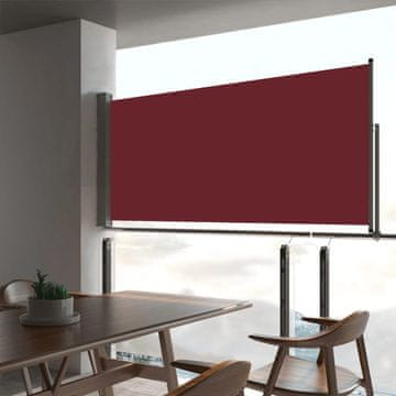 Vidaxl Uvlačna bočna tenda za terasu 60 x 300 cm crvena