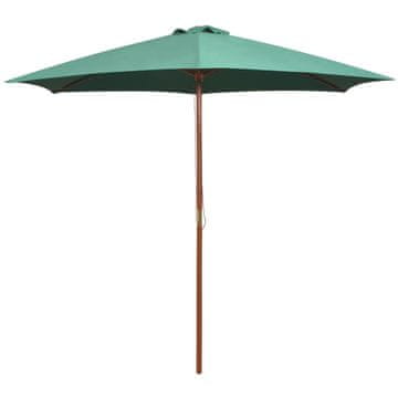 Vidaxl Vrtni suncobran, 270x270 cm, drvo, zelena