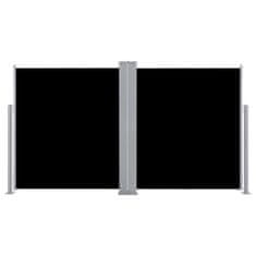 Vidaxl Uvlačiva dvostruka bočna tenda za terasu 170 x 600 cm crna