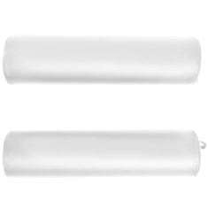 Vidaxl Sklopivi masažni stol debljine 4 cm s 2 jastučića ovalni bijeli