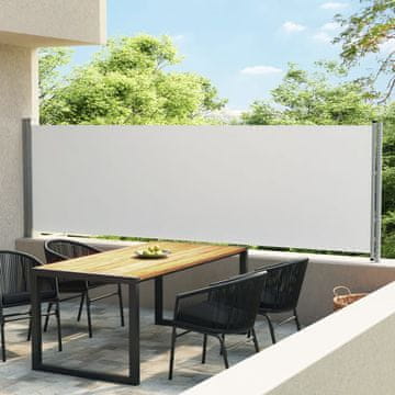 Vidaxl Uvlačna bočna tenda za terasu 140 x 600 cm krem boje