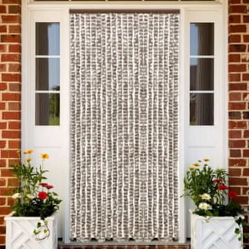 Vidaxl Mreža protiv komaraca, taupe i bijela, 90x220 cm, šenil
