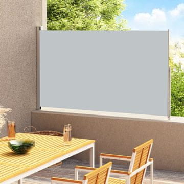 Vidaxl Uvlačna bočna tenda za terasu 200 x 300 cm siva