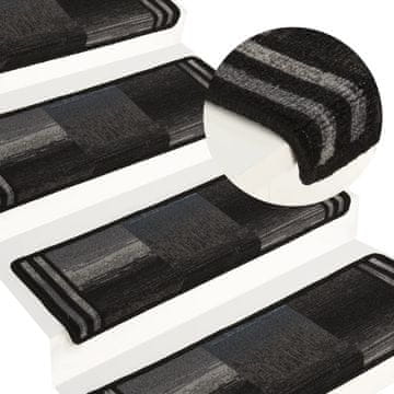 Vidaxl Samoljepljive gazišta za stepenice 15 kom, 65 x 25 cm, crne i sive