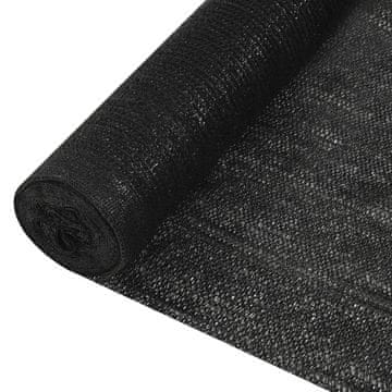 Vidaxl Mreža za sjenu, crna, 3,6 x 25 m, HDPE, 195 g/m²