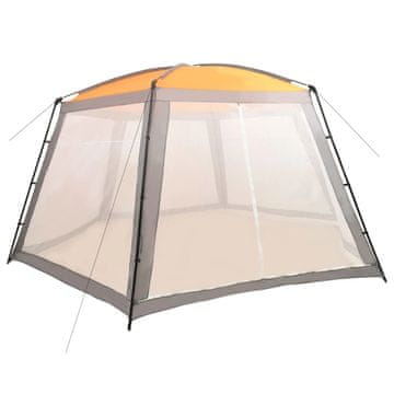 Vidaxl Platneni šator za bazen 660x580x250 cm sivi