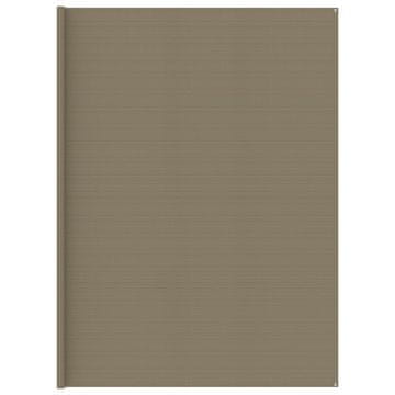 Vidaxl Tepih za šator smeđesivi 400 x 700 cm HDPE