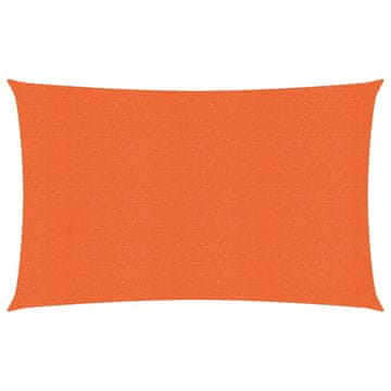 Vidaxl Jedro za sjenu, 160 g/m², narančasto, 3,5 x 5 m, HDPE