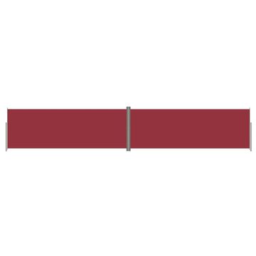 Vidaxl Uvlačiva bočna tenda crvena 220 x 1200 cm