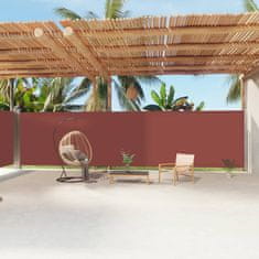 Vidaxl Uvlačiva bočna tenda smeđa 200 x 1200 cm